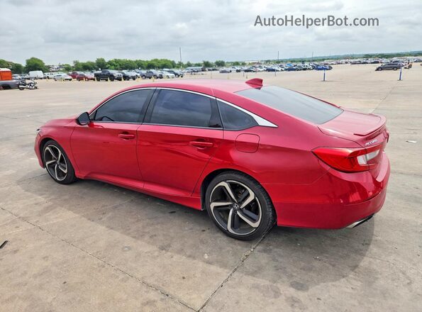 1HGCV1F35JA217773 2018 HONDA ACCORD Red Հետևի ձախ