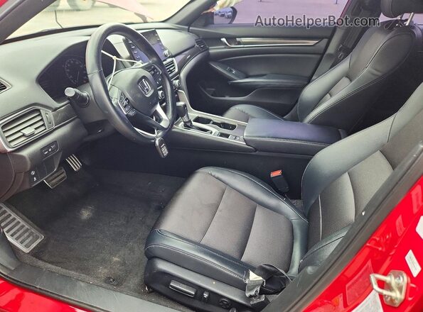 1HGCV1F35JA217773 2018 HONDA ACCORD Red Սալոնի դիմացի տեսք