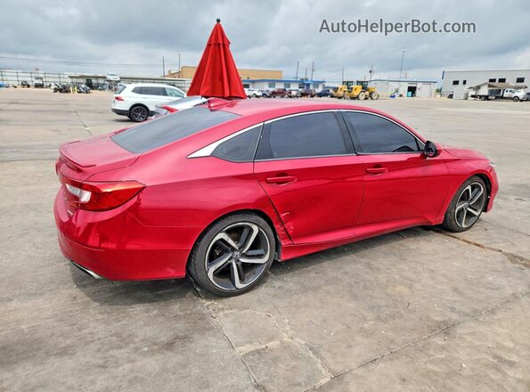 1HGCV1F35JA217773 2018 HONDA ACCORD Red Հետևի աջ