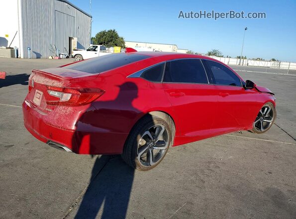 1HGCV1F35JA240115 2018 HONDA ACCORD Red უკანა მარჯვენა