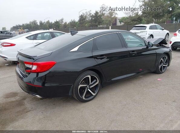 1HGCV1F35KA047710 2019 HONDA ACCORD Black უკანა მარჯვენა
