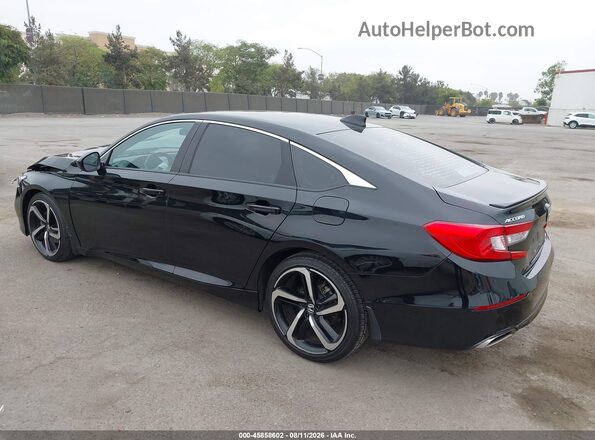 1HGCV1F35KA047710 2019 HONDA ACCORD Black უკანა მარცხენა
