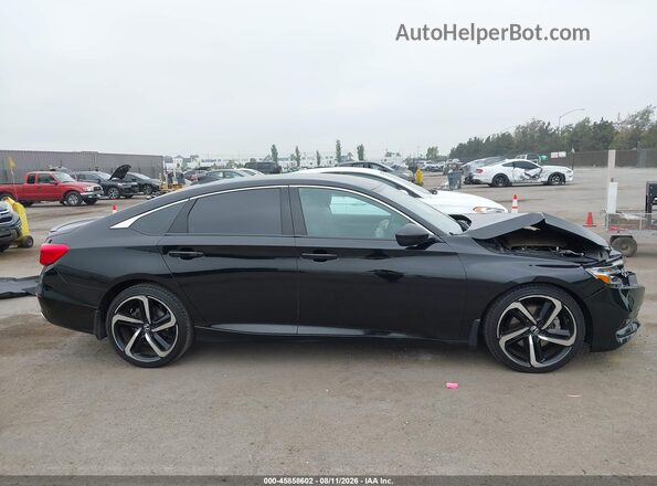 1HGCV1F35KA047710 2019 HONDA ACCORD Black უკანა სალონის ხედი