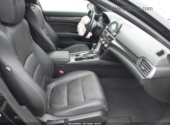 1HGCV1F35KA047710 2019 HONDA ACCORD Black წინა სალონის ხედი