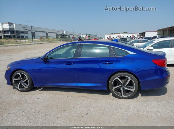 1HGCV1F35KA100681 2019 HONDA ACCORD Синий Панорамный вид салона 360°