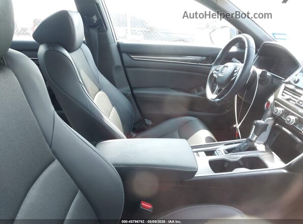 1HGCV1F35KA100681 2019 HONDA ACCORD Синий Вид салона спереди