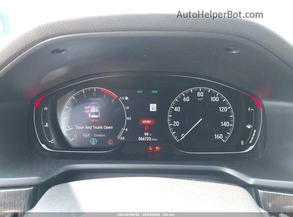 1HGCV1F35KA100681 2019 HONDA ACCORD Синий Вид задних сидений