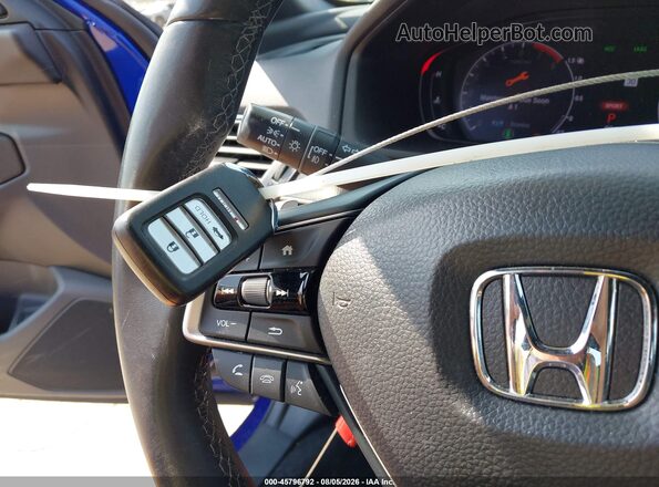 1HGCV1F35KA100681 2019 HONDA ACCORD Синий Вид панели приборов