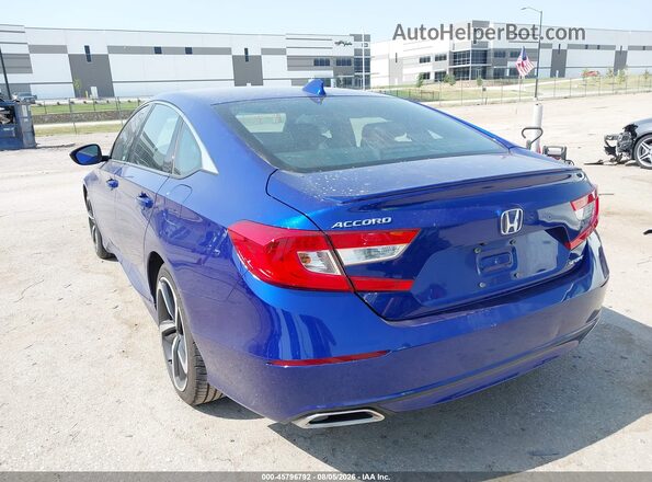 1HGCV1F35KA100681 2019 HONDA ACCORD Синий Задняя левая четверть