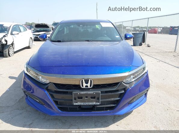 1HGCV1F35KA100681 2019 HONDA ACCORD Синий Вид щитка приборов