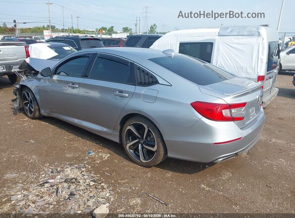 1HGCV1F35KA118291 2019 HONDA ACCORD Silver Trasero izquierdo