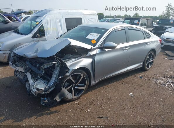 1HGCV1F35KA118291 2019 HONDA ACCORD Silver Vista tres cuartos delantera izquierda