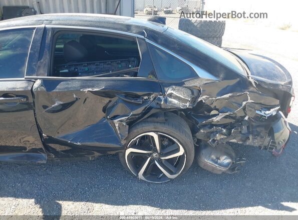 1HGCV1F35KA121871 2019 HONDA ACCORD Black Front view