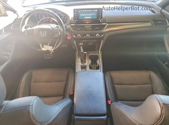 1HGCV1F35KA122440 2019 HONDA ACCORD Black Вид панелі приладів
