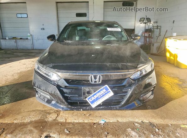 1HGCV1F35KA122440 2019 HONDA ACCORD Black Вид спереду