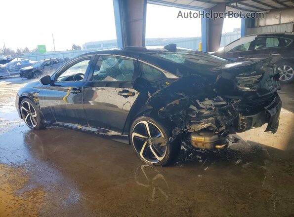 1HGCV1F35KA122440 2019 HONDA ACCORD Black Задня ліва чверть
