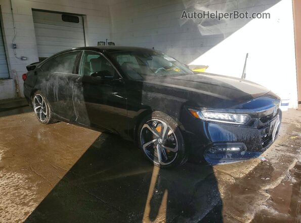 1HGCV1F35KA122440 2019 HONDA ACCORD Black Передня права чверть