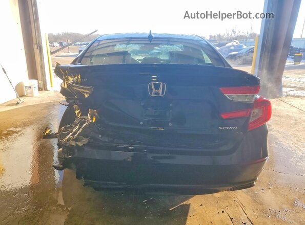 1HGCV1F35KA122440 2019 HONDA ACCORD Black Вид ззаду