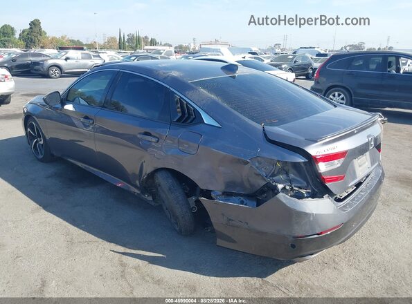 1HGCV1F35KA162887 2019 HONDA ACCORD Gray Задня ліва чверть
