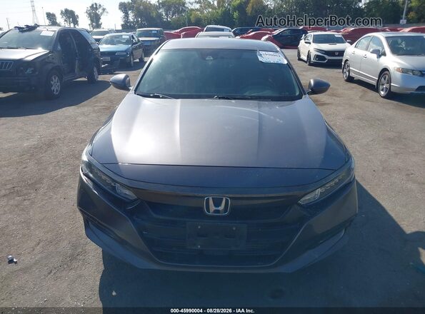 1HGCV1F35KA162887 2019 HONDA ACCORD Gray Вид задньої частини салону