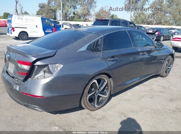 1HGCV1F35KA162887 2019 HONDA ACCORD Gray Задня права чверть