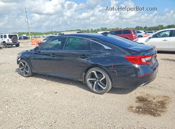 1HGCV1F35KA171279 2019 HONDA ACCORD Black Trasero izquierdo