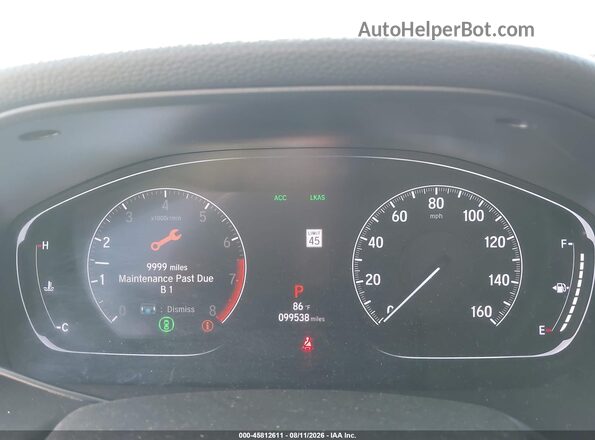 1HGCV1F35LA013333 2020 HONDA ACCORD Gray Vista de los asientos traseros