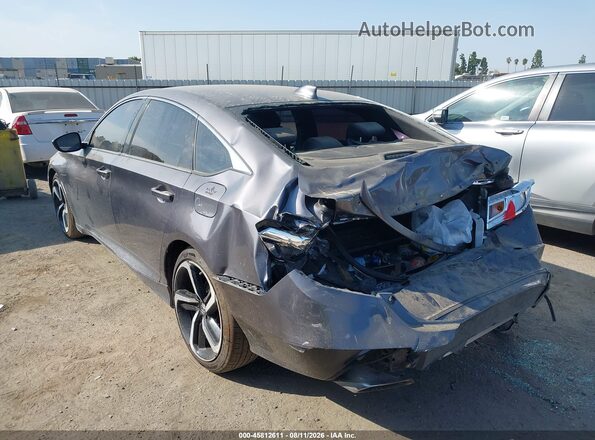 1HGCV1F35LA013333 2020 HONDA ACCORD Gray Trasero izquierdo
