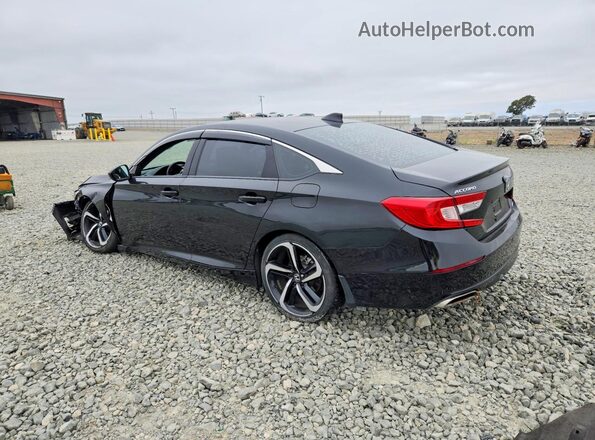 1HGCV1F35LA137652 2020 HONDA ACCORD Black Trasero izquierdo