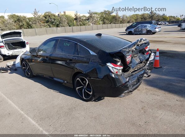 1HGCV1F35LA144651 2020 HONDA ACCORD Black Tył lewy