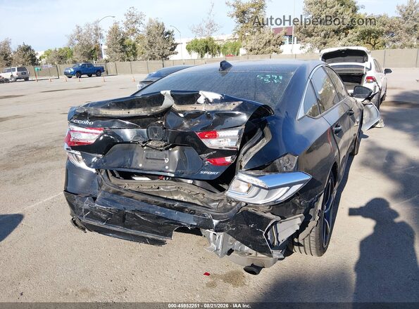 1HGCV1F35LA144651 2020 HONDA ACCORD Black Widok z przodu