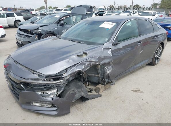 1HGCV1F35LA152670 2020 HONDA ACCORD Серый Передняя левая четверть