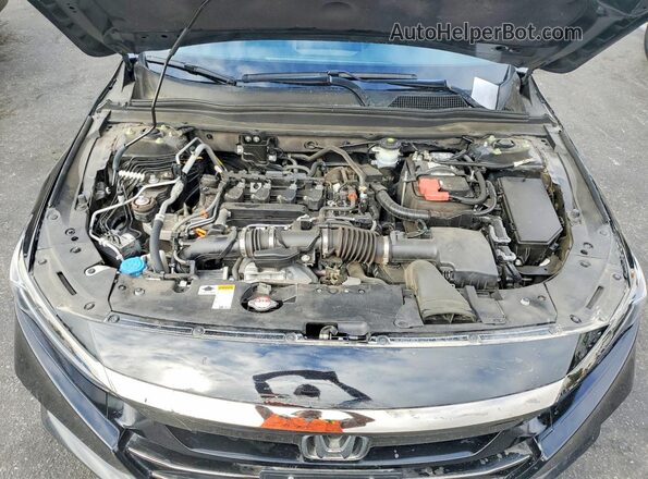 1HGCV1F35MA017965 2021 HONDA ACCORD Черный Вид задней части салона