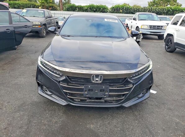1HGCV1F35MA017965 2021 HONDA ACCORD Черный Вид спереди