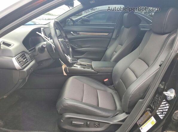 1HGCV1F35MA017965 2021 HONDA ACCORD Черный Вид салона спереди