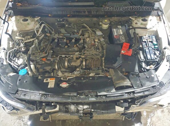 1HGCV1F35MA057446 2021 HONDA ACCORD Белый Вид задней части салона
