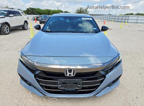 1HGCV1F35MA086428 2021 HONDA ACCORD Blue Вид спереду