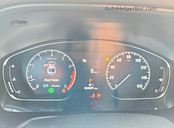1HGCV1F35MA086428 2021 HONDA ACCORD Blue Вид щитка приладів