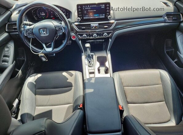 1HGCV1F35MA086428 2021 HONDA ACCORD Blue Вид панелі приладів