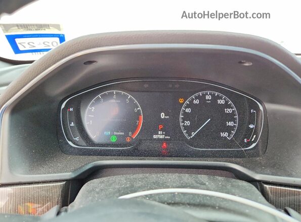 1HGCV1F35NA121597 2022 HONDA ACCORD Blue Widok zestawu wskaźników