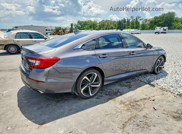 1HGCV1F36JA087583 2018 HONDA ACCORD Gray უკანა მარჯვენა
