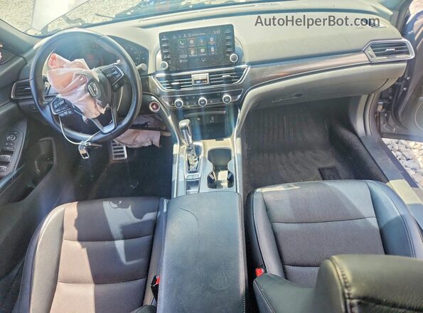 1HGCV1F36JA087583 2018 HONDA ACCORD Gray წინა პანელის ხედი