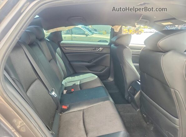 1HGCV1F36JA087583 2018 HONDA ACCORD Gray უკანა სავარძლების ხედი