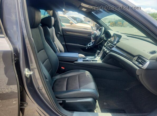 1HGCV1F36JA087583 2018 HONDA ACCORD Gray წინა სალონის ხედი