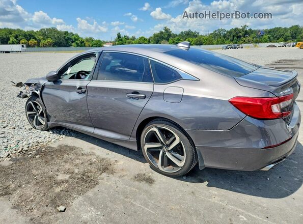 1HGCV1F36JA087583 2018 HONDA ACCORD Gray უკანა მარცხენა