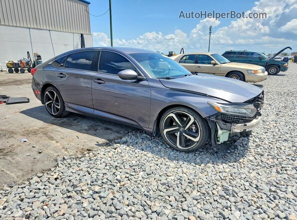 1HGCV1F36JA087583 2018 HONDA ACCORD Gray წინა მარჯვენა