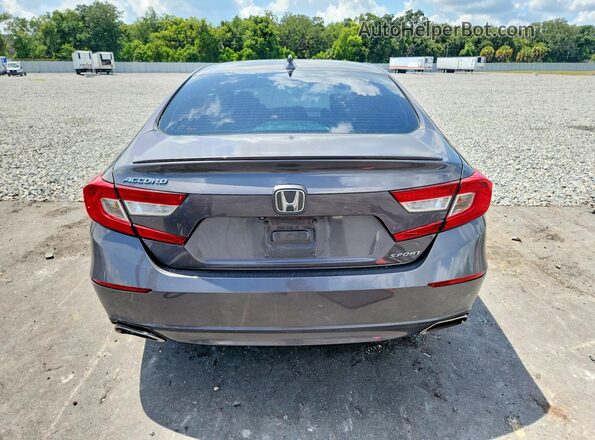 1HGCV1F36JA087583 2018 HONDA ACCORD Gray უკანა ხედი