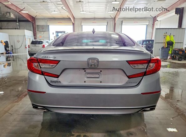 1HGCV1F36JA148933 2018 HONDA ACCORD Gray Հետևի տեսք