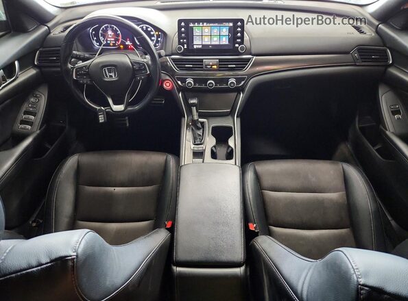 1HGCV1F36JA148933 2018 HONDA ACCORD Gray Առջևի վահանակի տեսք