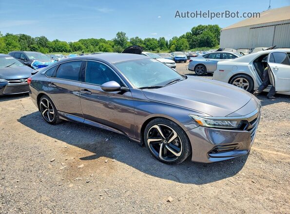 1HGCV1F36JA155199 2018 HONDA ACCORD Gray Առջևի աջ